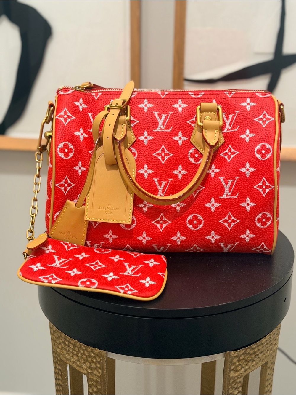 Designer inspired Bag, made with real lamb skin